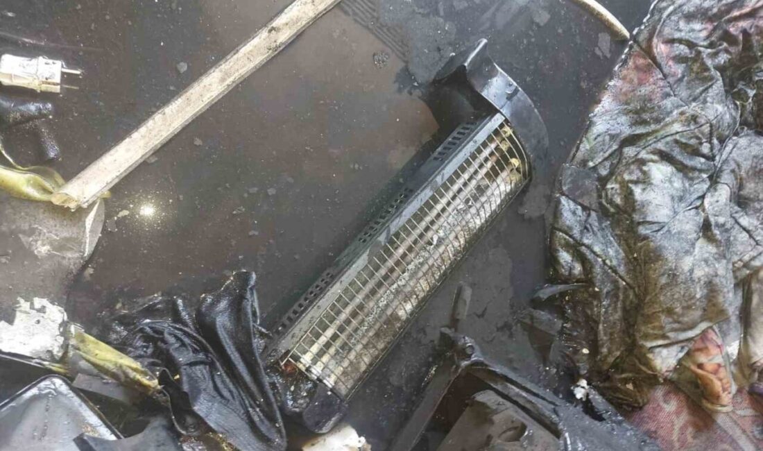 Yozgat’ın Sorgun ilçesinde elektrik sobasından çıkan yangın bir evi kullanılamaz