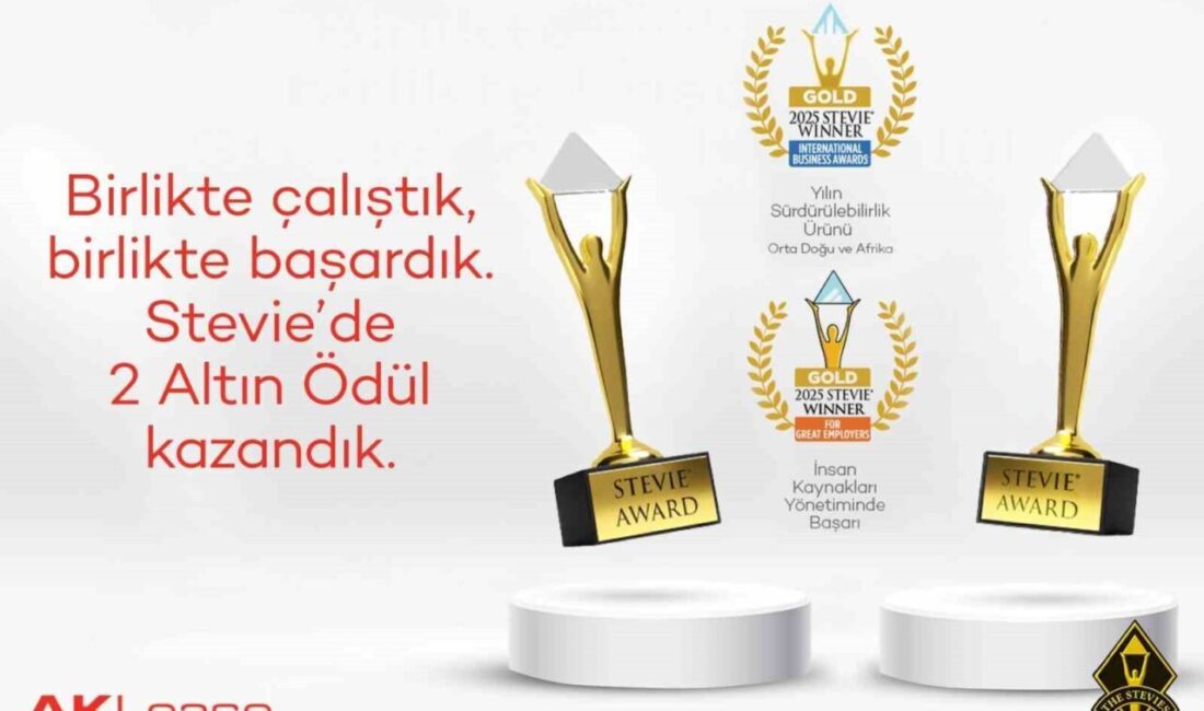 AKLease, 2025 Stevie Awards’ta iki farklı kategoride Altın ödül kazandı.