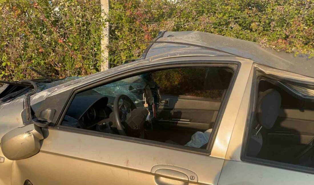 Antalya’nın Alanya ilçesinde sürücüsünün direksiyon hakimiyetini kaybettiği otomobil, yaklaşık 10