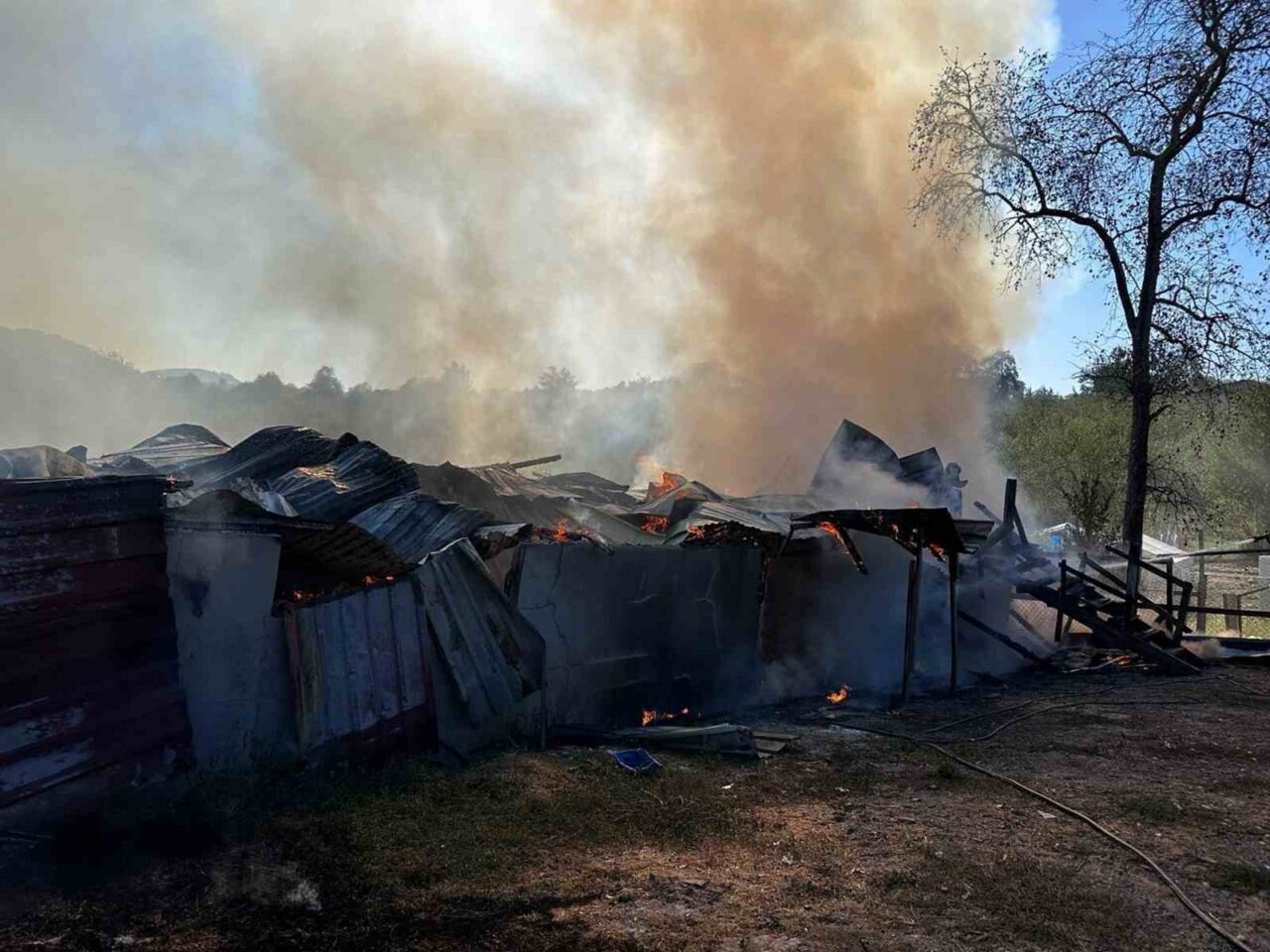 Sakarya’nın Kocaali ilçesinde samanlıkta çıkan yangın itfaiye ekiplerince söndürüldü. Yangında,