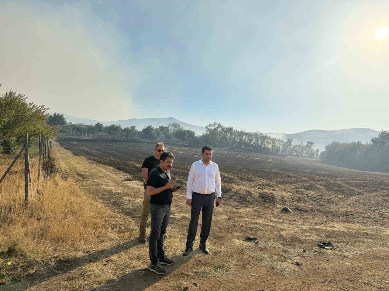 Kırşehir’in Kaman ilçesine bağlı Kurancılı Başköy mevkiinde çıkan orman yangını,