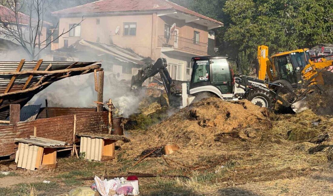 Ankara’nın Kızılcahamam ilçesinde bir besi çiftliğinde yangın çıktı. Edinilen bilgiye