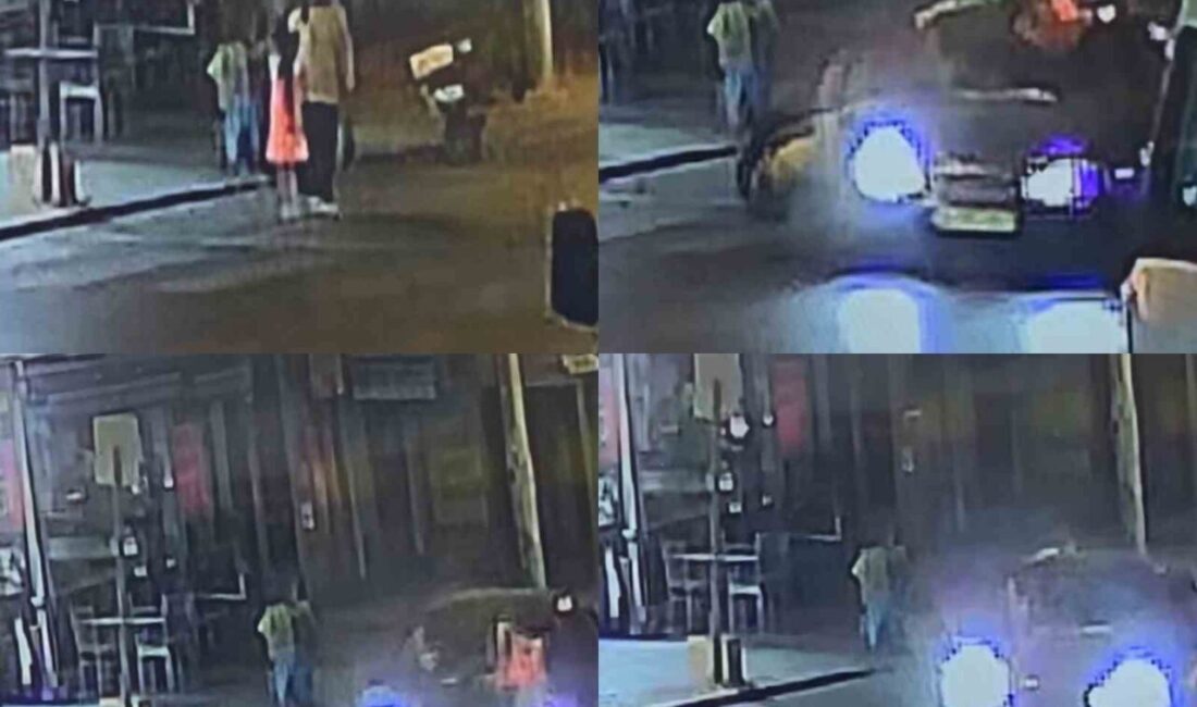 Mersin’de yaya yolundan karşıya geçmek isteyen anne ve kızına otomobil