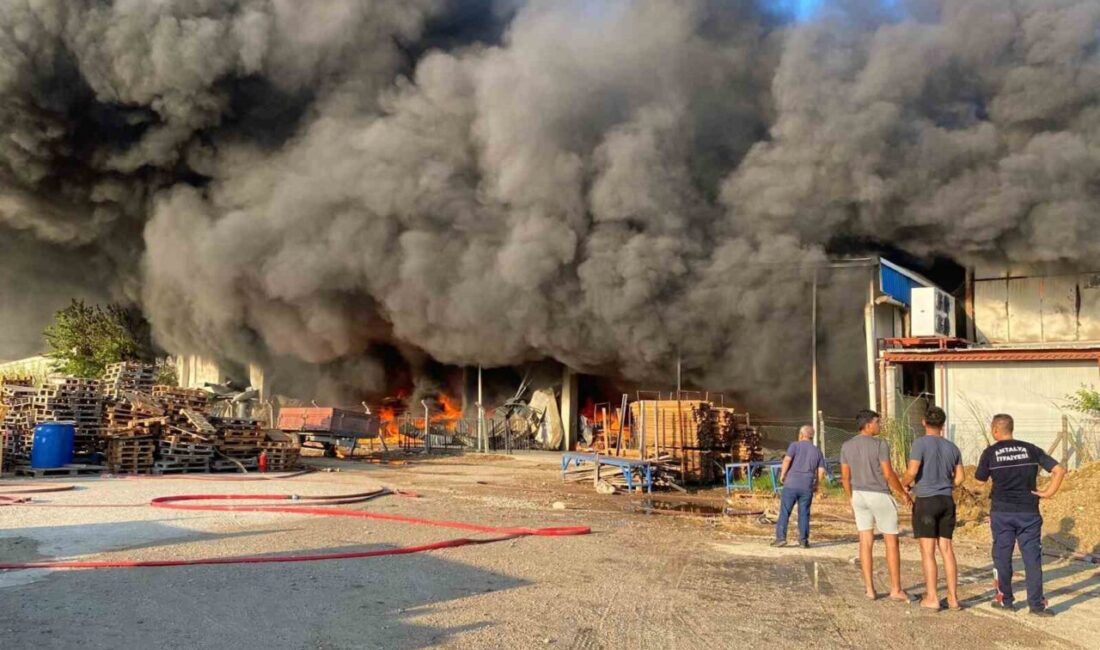 Antalya’nın Serik ilçesinde sabaha karşı soğuk hava deposunda çıkan ve