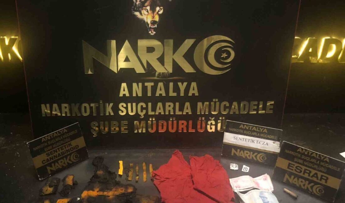 Antalya’da son bir haftada uyuşturucuya yönelik 15 ayrı olayda 15