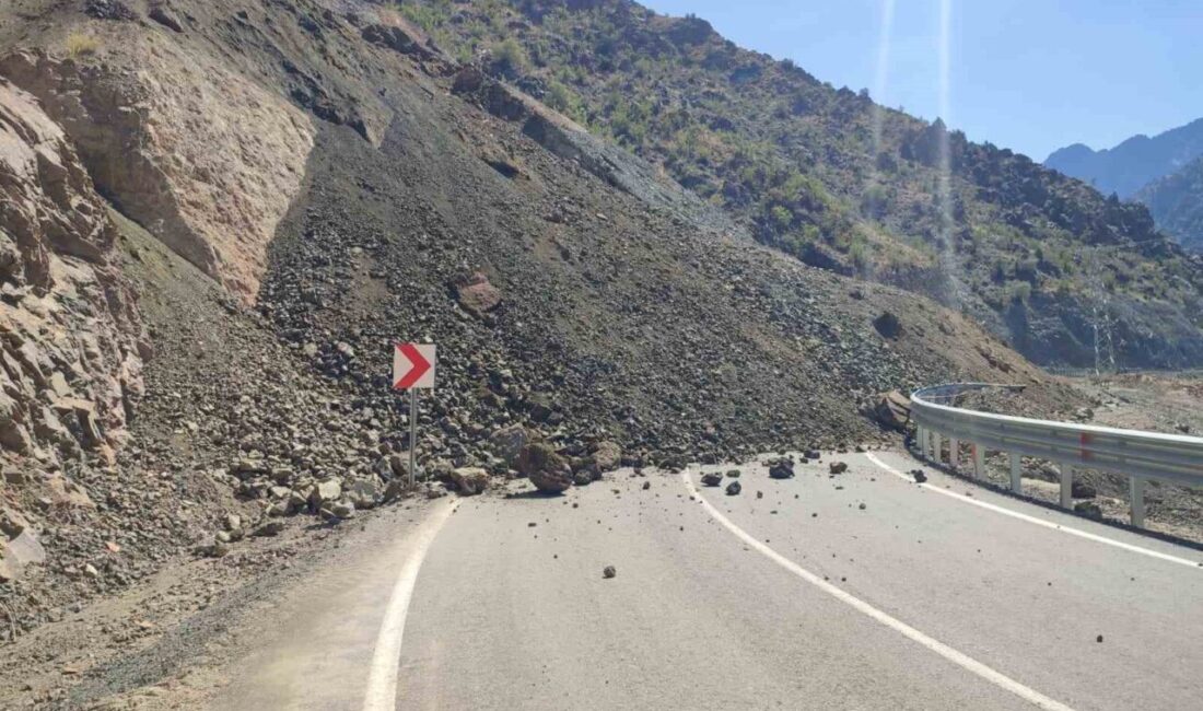Artvin’in Yusufeli ilçesinde sabah saatlerinde meydana gelen heyelan nedeniyle Yusufeli-Artvin