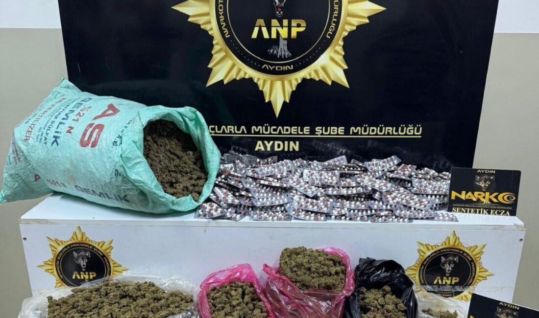 Aydın’ın Efeler ilçesinde narkotik ekipleri tarafından gerçekleştirilen operasyon kapsamında 10
