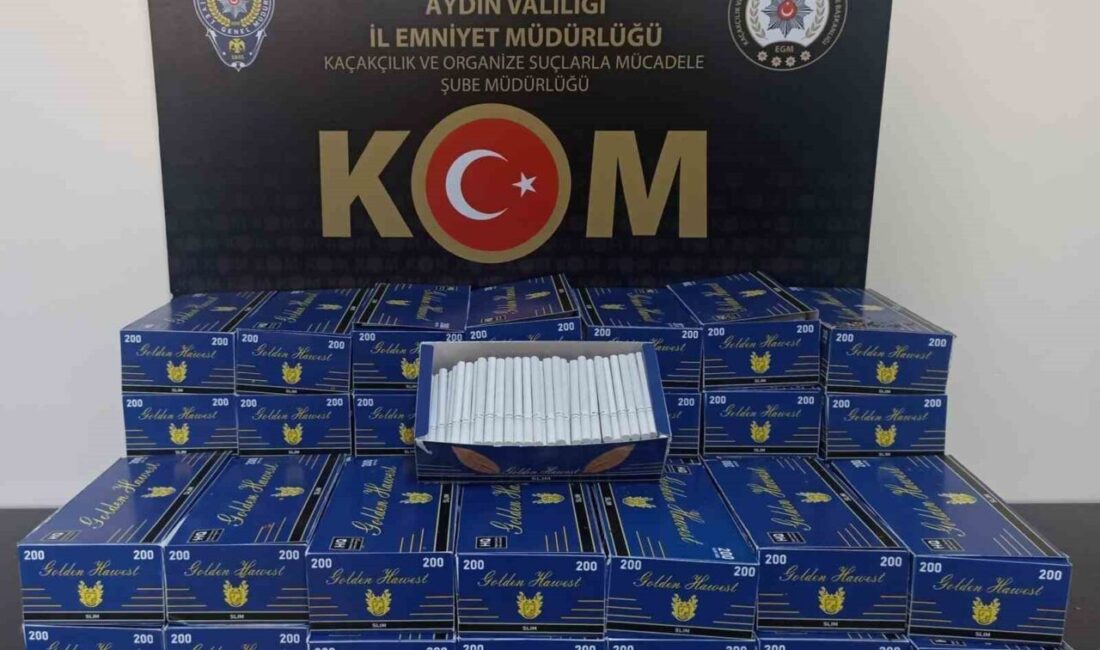 Aydın’ın Efeler ilçesinde Kaçakçılık ve Organize Suçlarla Mücadele (KOM) Şube