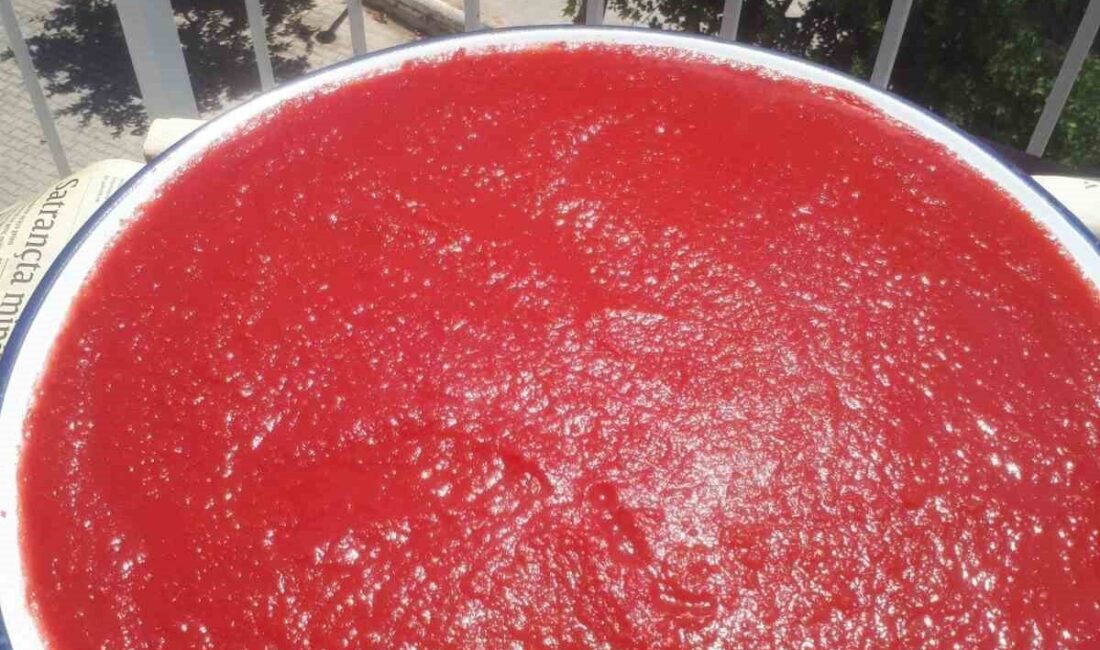 Aydın’da domates sezonu hareketliliği ile birlikte mutfaklarda da kış hazırlığı