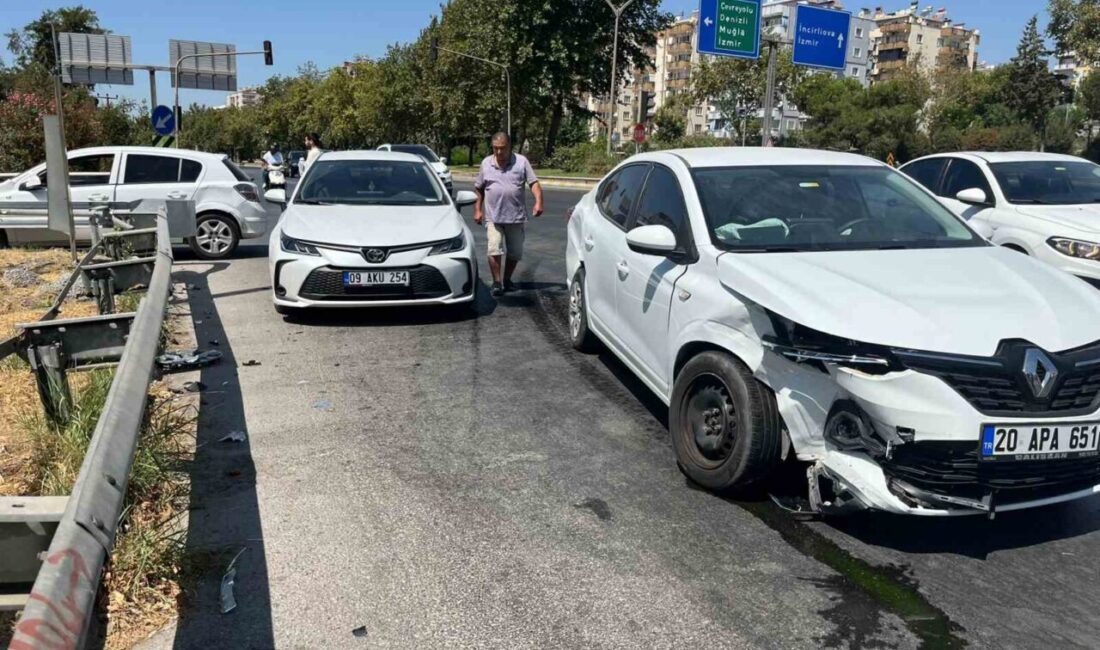 Aydın’ın Efeler ilçesinde iki otomobilin çarpıştığı kazada kısa bir süre