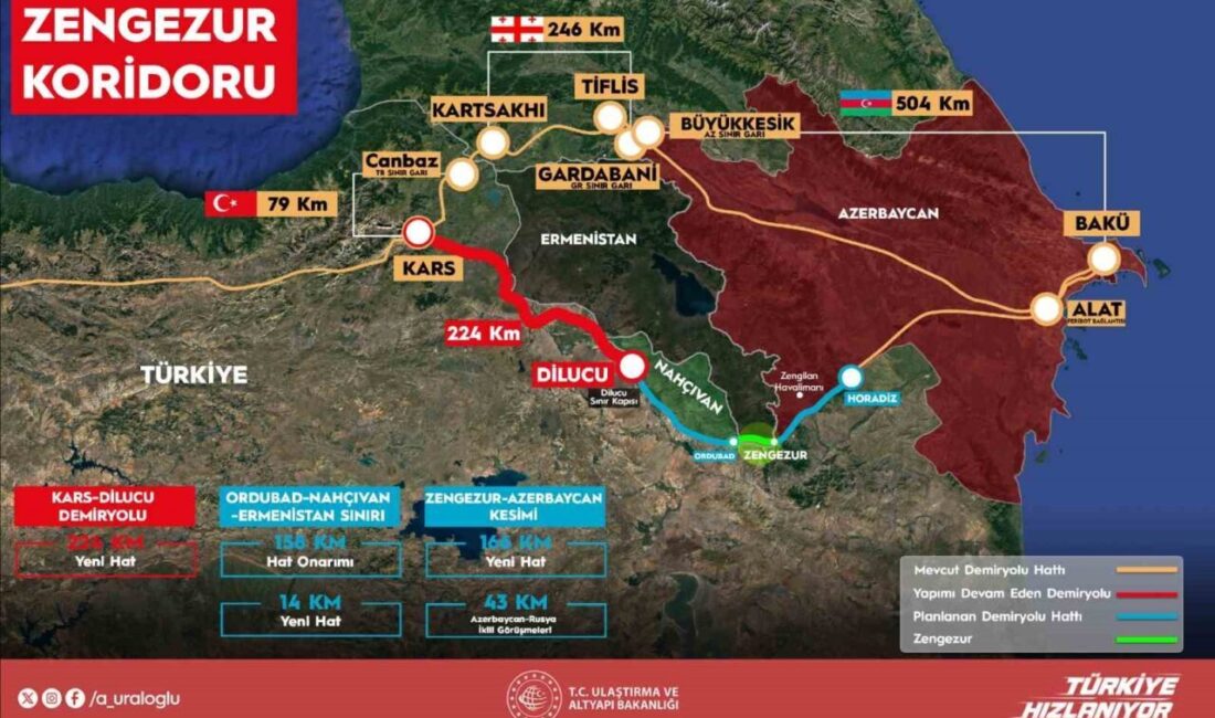 Ulaştırma ve Altyapı Bakanı Abdulkadir Uraloğlu, yarın temeli atılacak Kars-Iğdır-Aralık-Dilucu