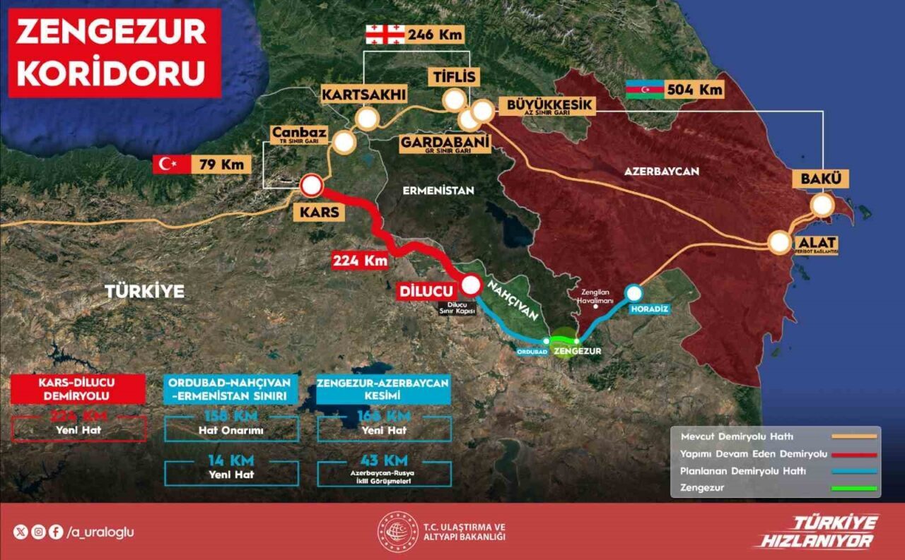 Ulaştırma ve Altyapı Bakanı Abdulkadir Uraloğlu, yarın temeli atılacak Kars-Iğdır-Aralık-Dilucu