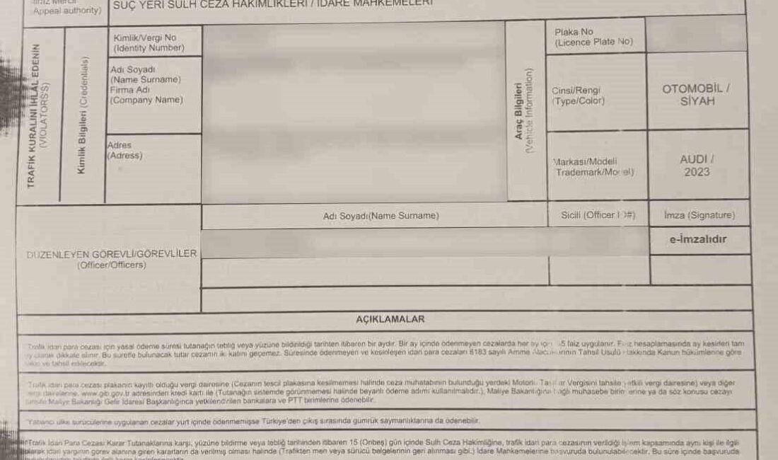 Ulaştırma ve Altyapı Abdulkadir Uraloğlu’na, Ankara-Niğde Otoyolu’nda radar cezası kesildi.