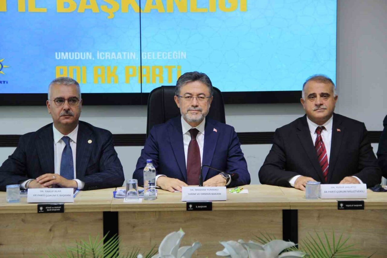 Tarım ve Orman Bakanı İbrahim Yumaklı, Çorum Valisi Ali Çalgan,