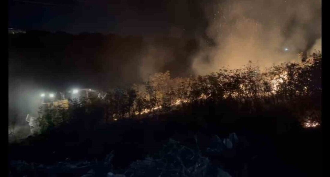 Balıkesir’de şehrin çöpünün depolandığı ve ayrıştırıldığı şehir çöplüğünde yüksek gerilim