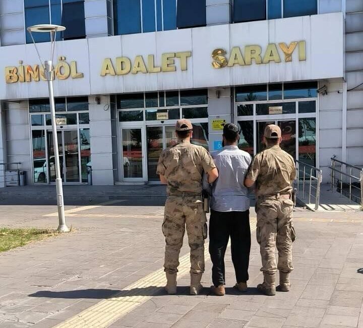 Bingöl’de jandarma ekipleri tarafından yapılan çalışmada, kesinleşmiş hapis cezası ile