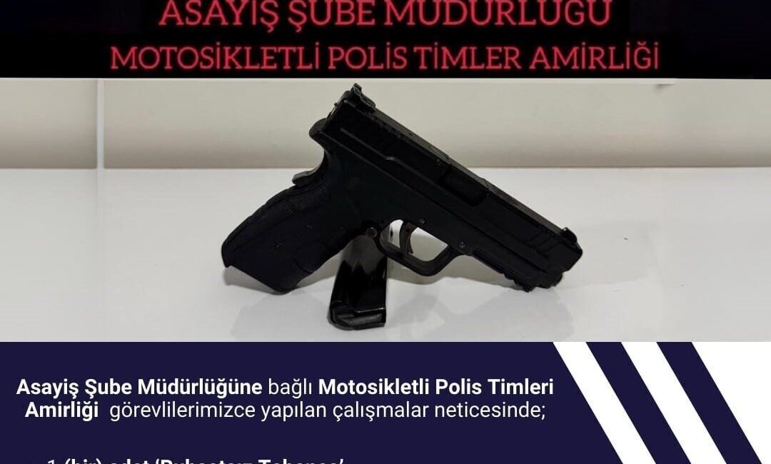 Bingöl’de polis ekipleri tarafından yapılan çalışmada, ruhsatsız tabanca ele geçirildi.