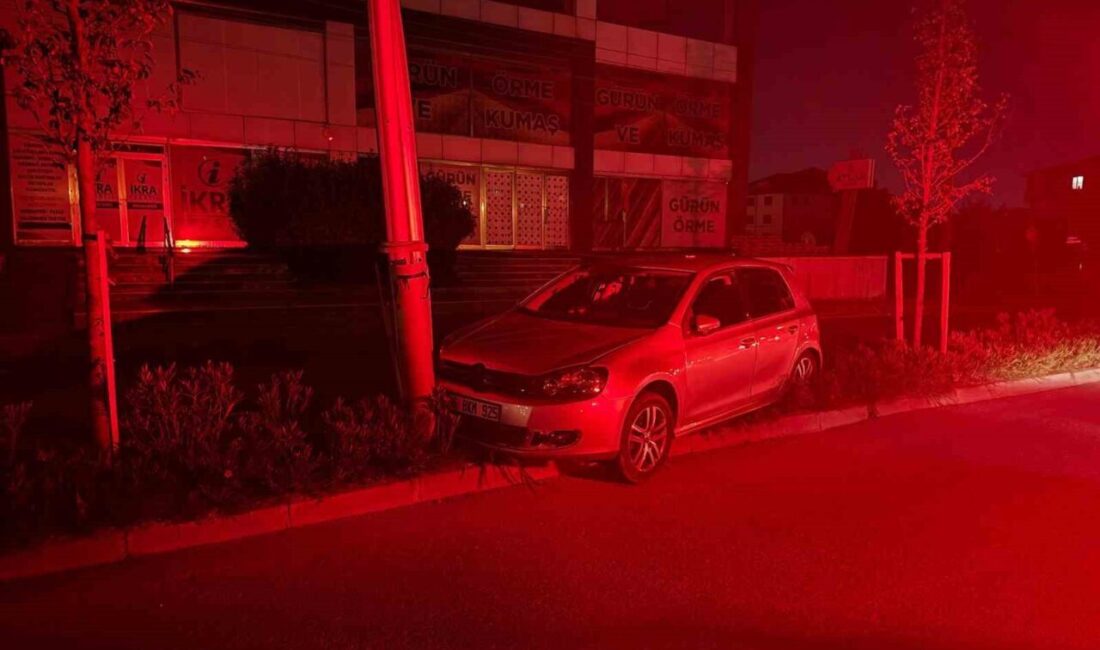 Tekirdağ’ın Kapaklı ilçesinde seyir halinde olan bir otomobil kontrolden çıkarak