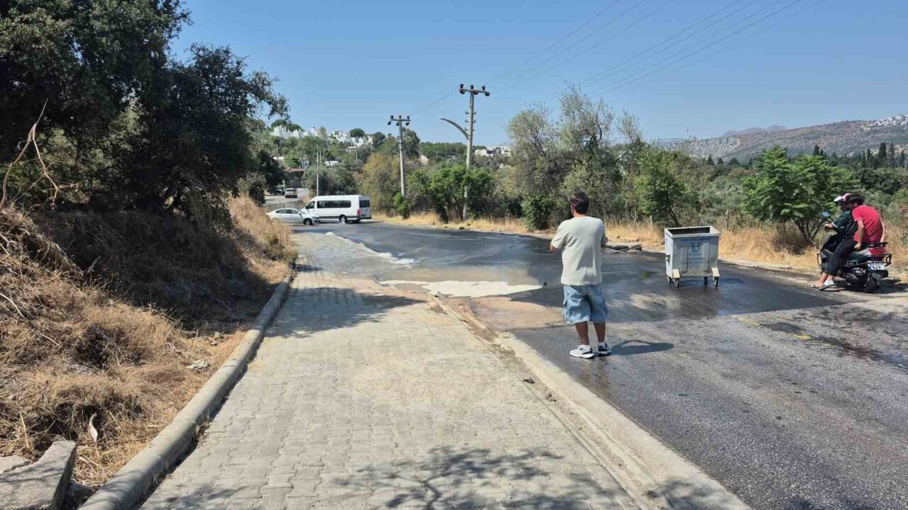 Muğla’nın Bodrum ilçesinde ana isale hattında meydana gelen patlama sonrası