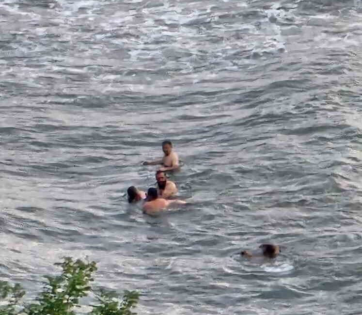 Zonguldak’ın Alaplı ilçesi Cennet Koyu sahilinde denizde boğulma tehlikesi geçiren