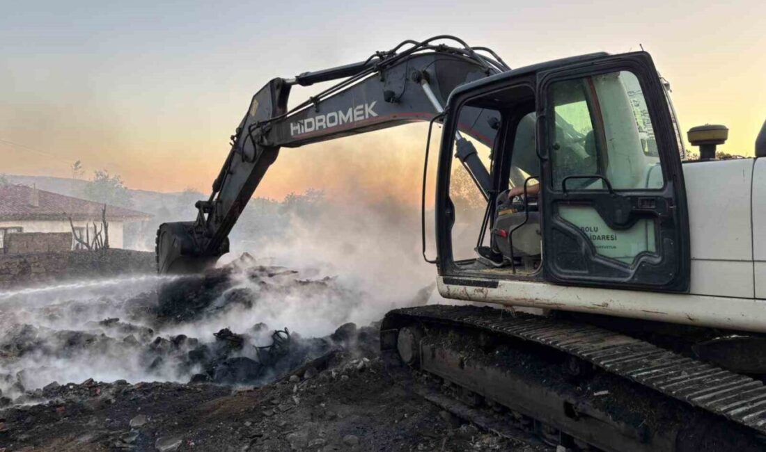 Bolu’nun Gerede ilçesinde otluk alanda çıkan yangın, 3 ev, 2