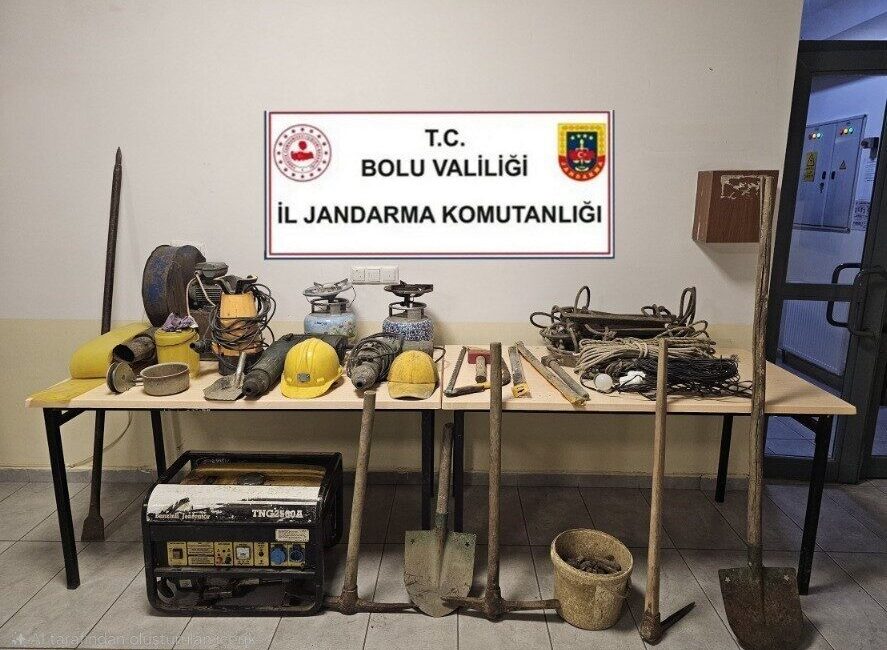 Bolu’nun Mengen ilçesinde jandarma ekiplerinin düzenlediği operasyonda, ormanlık alanda kaçak