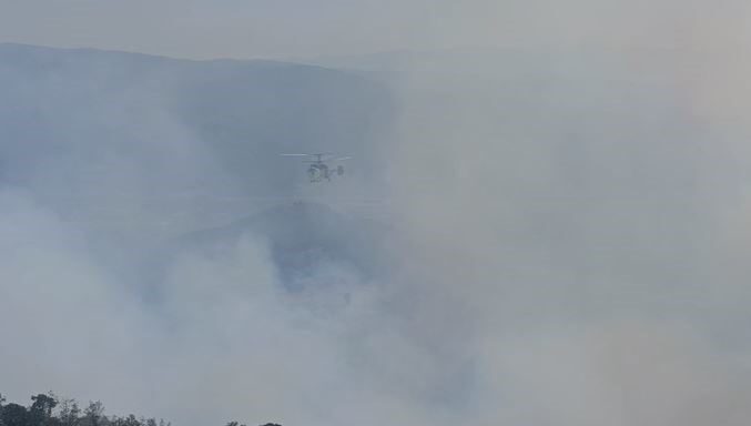 Denizli’nin Buldan ilçesinde öğle saatlerinde ormanlık alanda başlayan yangın için