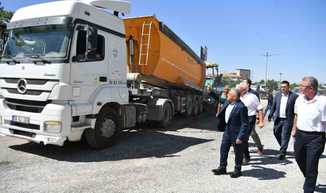 Kayseri Büyükşehir Belediyesi tarafından yapılan yol çalışmaları kapsamında, Erkilet Bulvarı’ndan