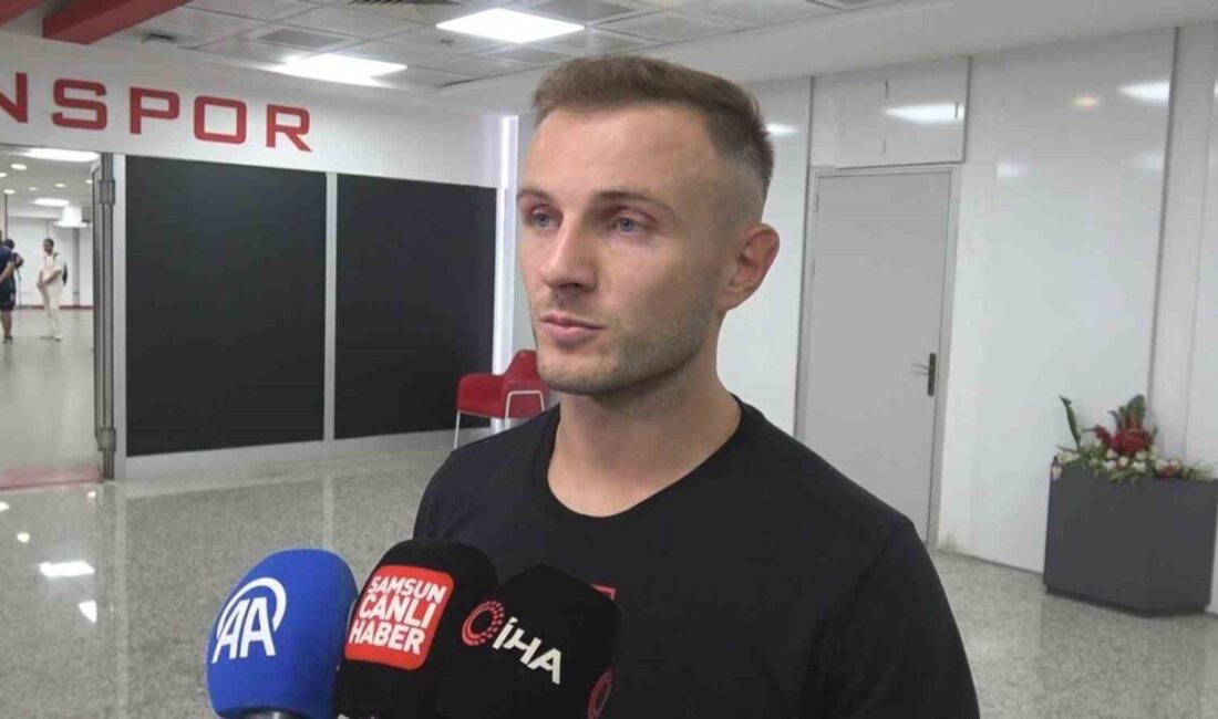 Samsunspor’un orta saha oyuncusu Celil Yüksel, Panathinaikos’a karşı iyi mücadele