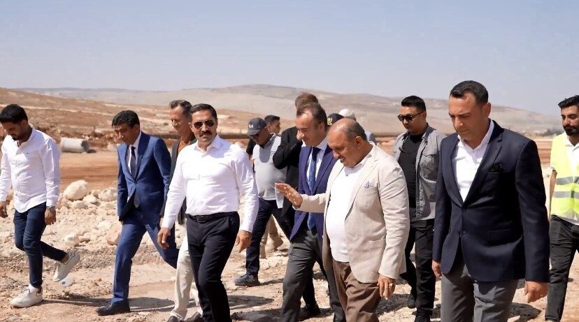 Hatay’ın Reyhanlı ilçesinde yapımı devam eden Cilvegözü Tır Parkı inşaat