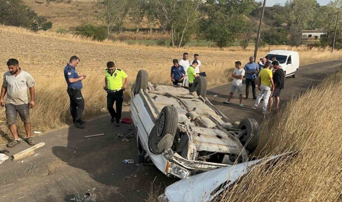 Tekirdağ’ın Çorlu ilçesinde kontrolden çıkan otomobil takla attı. Kaza sonrası