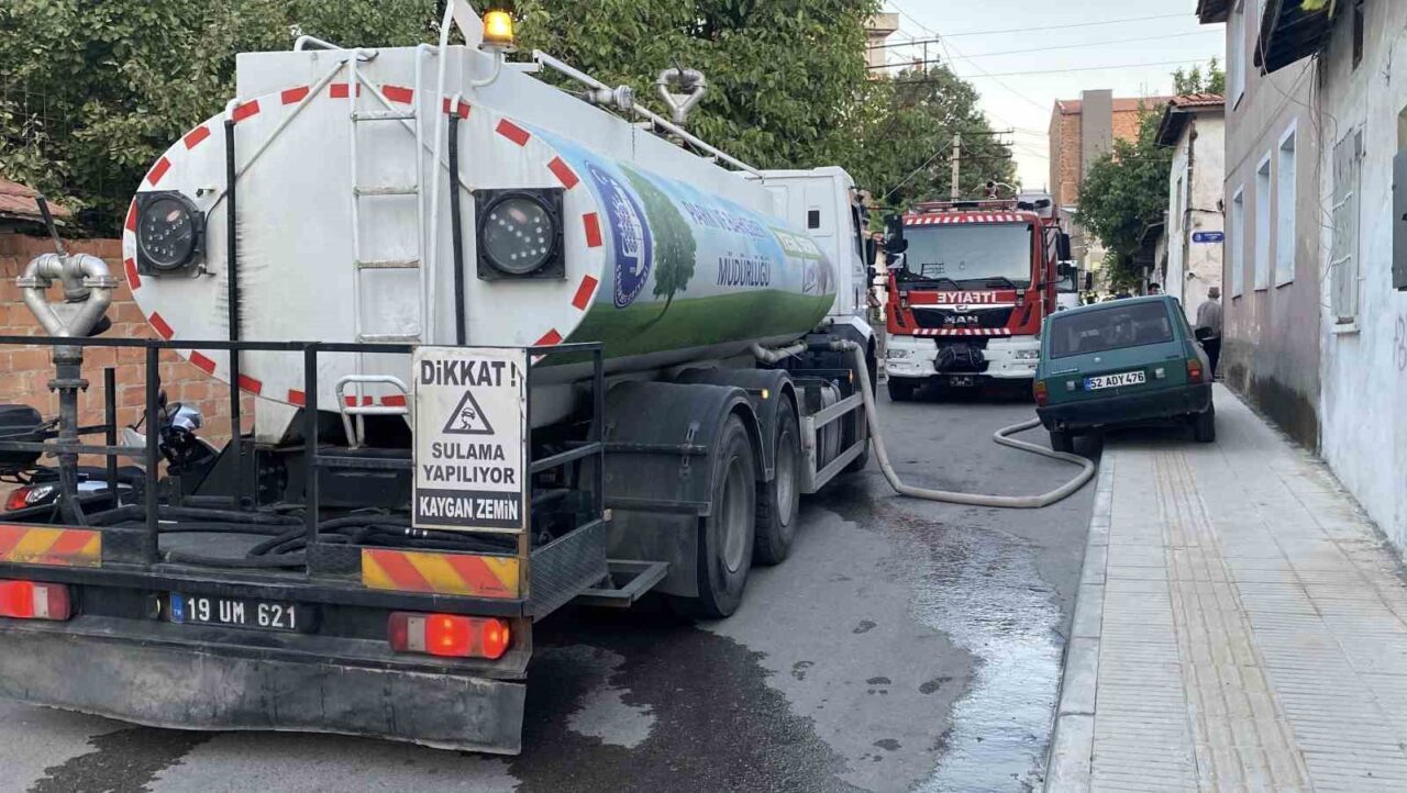 Çorum’da müstakil bir evde çıkan yangında 4’ü metruk 5 ev