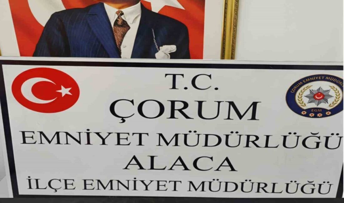 Çorum’un Alaca ilçesinde polis ekiplerinin düzenlediği uyuşturucu operasyonunda gözaltına alınan