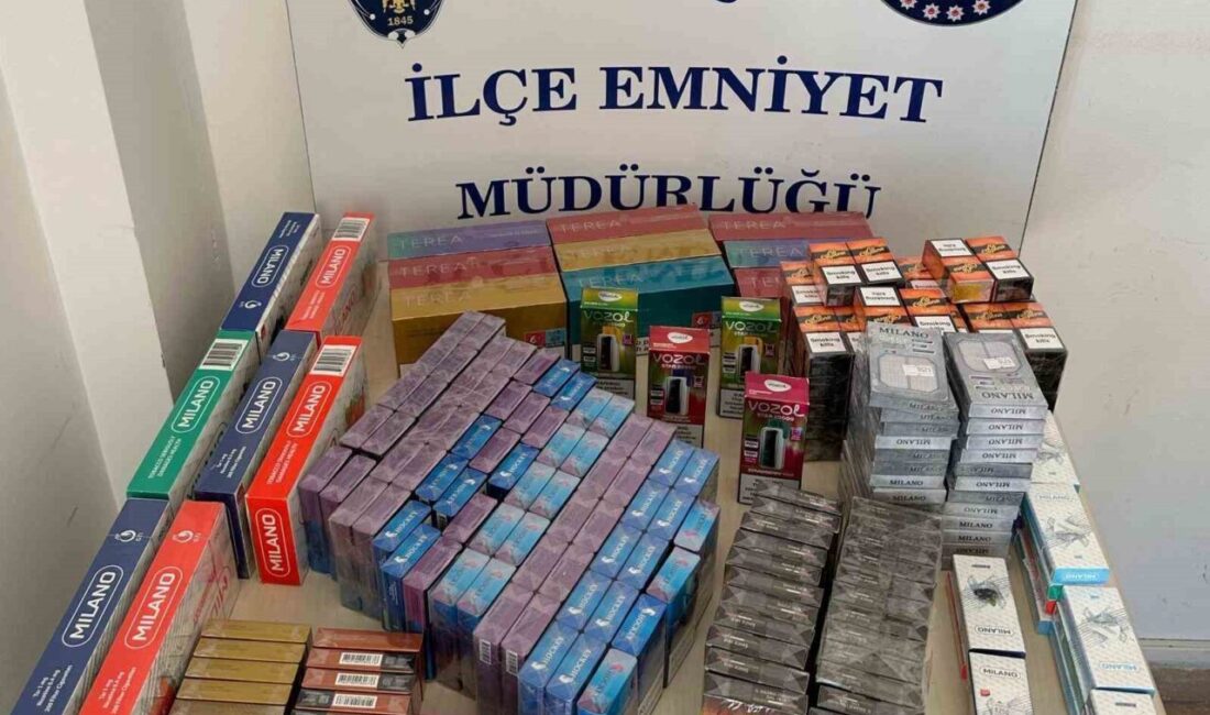 Muğla’nın Datça ilçesinde bir markette yapılan operasyonda, çok sayıda kaçak