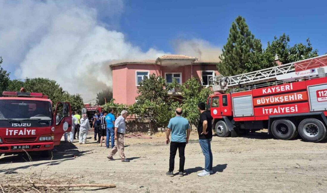 Kayseri’nin Yeşilhisar ilçesinde bir depoda çıkan yangın, itfaiye ekipleri tarafından