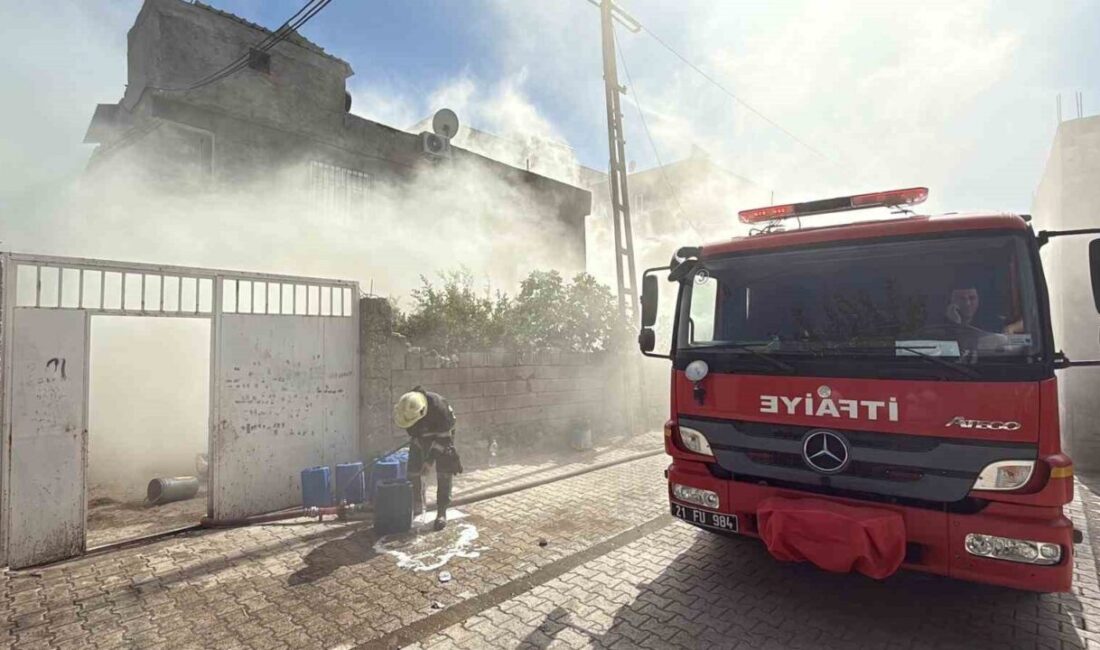 Diyarbakır’ın merkez Kayapınar ilçesinde müstakil bir evde çıkan yangında 2