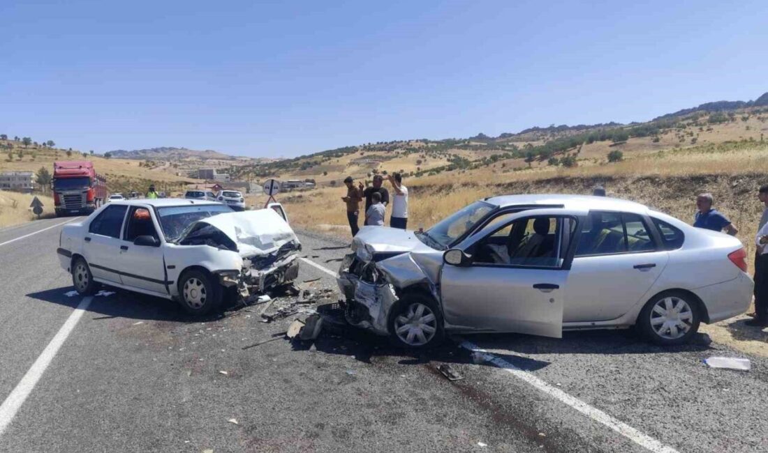 Diyarbakır’ın Çermik ilçesinde iki otomobilin kafa kafaya çarpıştığı kazada 2
