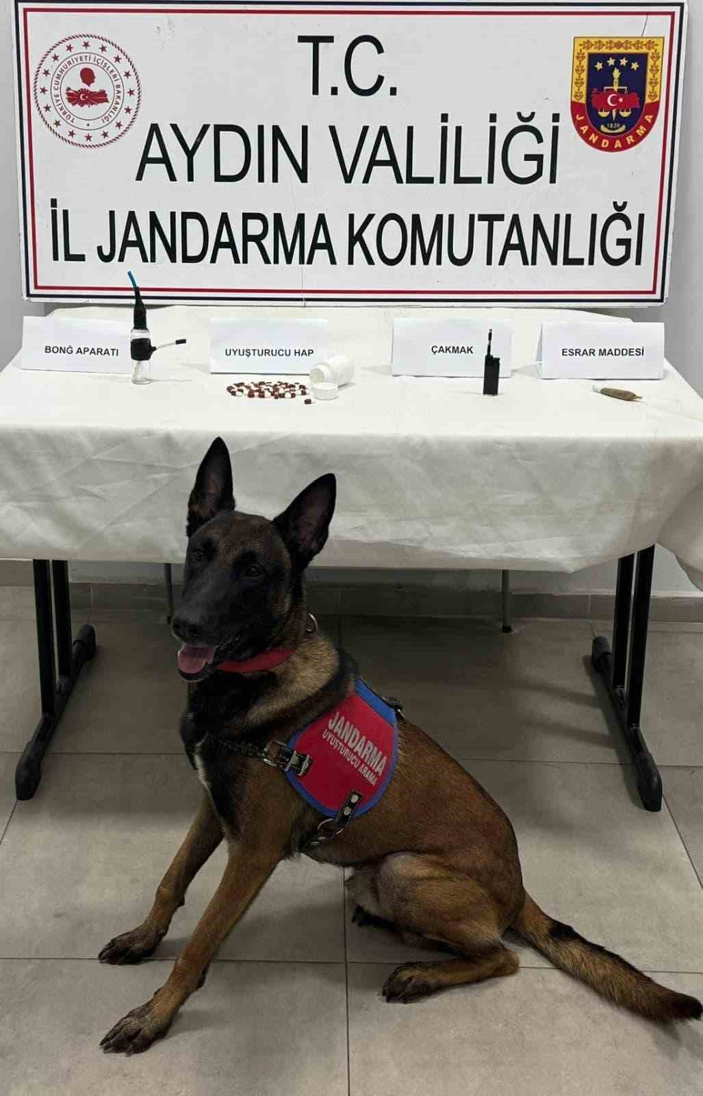 İzmir-Aydın Otoyolu Germencik gişelerinde durdurulan şüpheli araçta yapılan aramada uyuşturucu