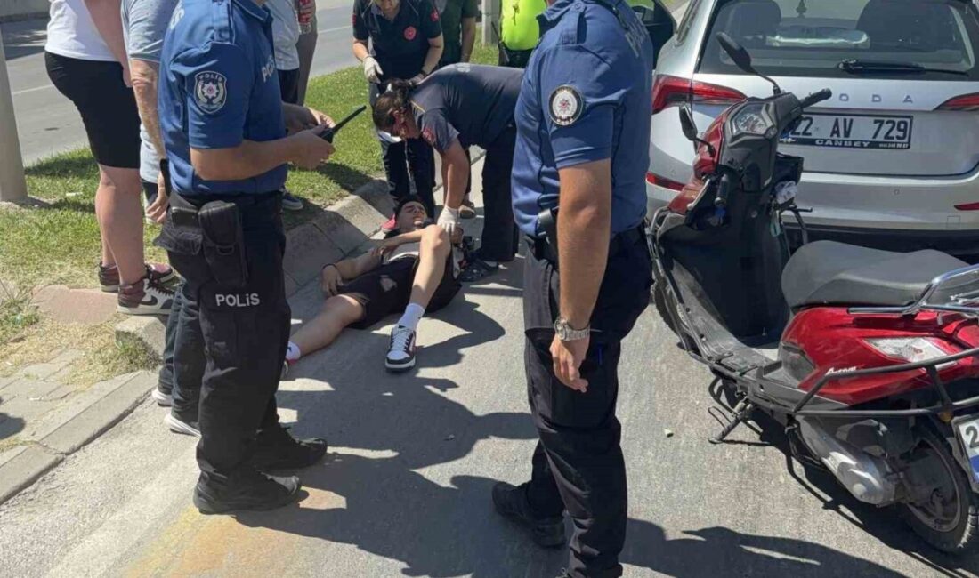 Edirne’de yayaya yol vermek için duran otomobile çarpan motosikletin sürücüsü
