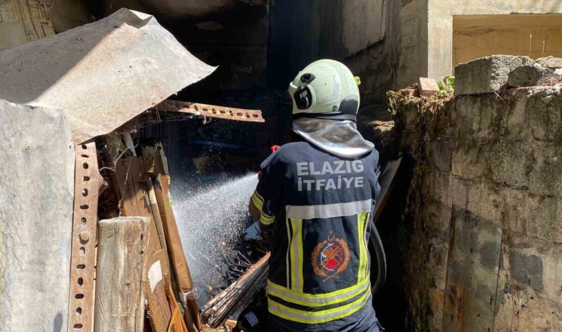 Elazığ’da bir binanın havalandırma boşluğunda çıkan ve paniğe neden olan