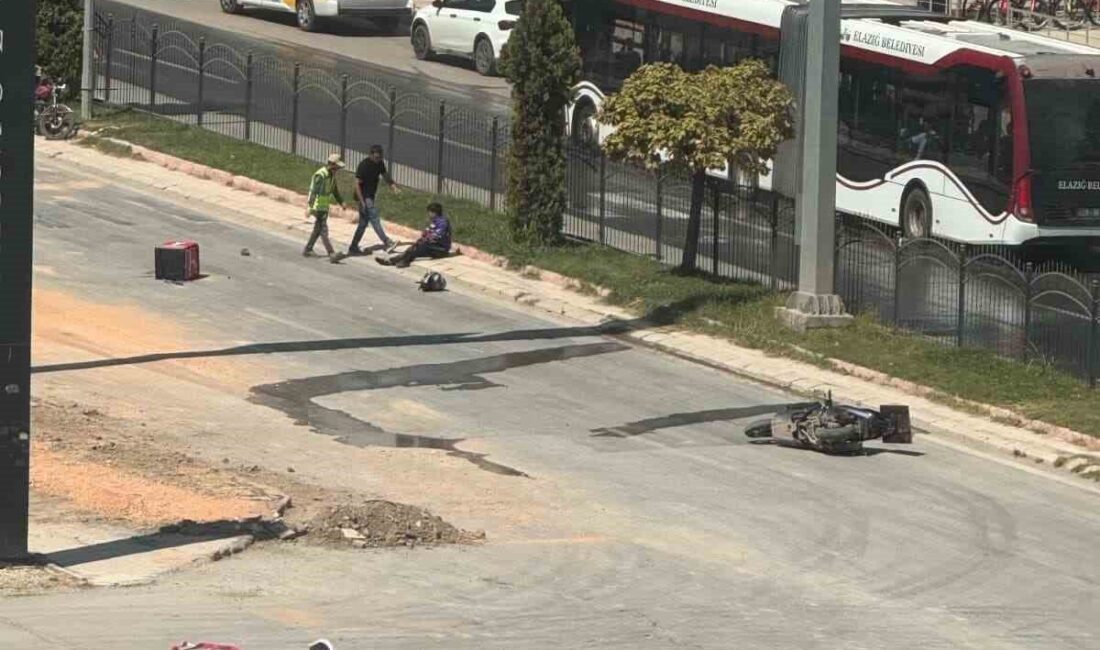 Elazığ’da direksiyon hakimiyetini kaybederek düşen motosiklet sürücüsü hafif yaralandı. Kaza,