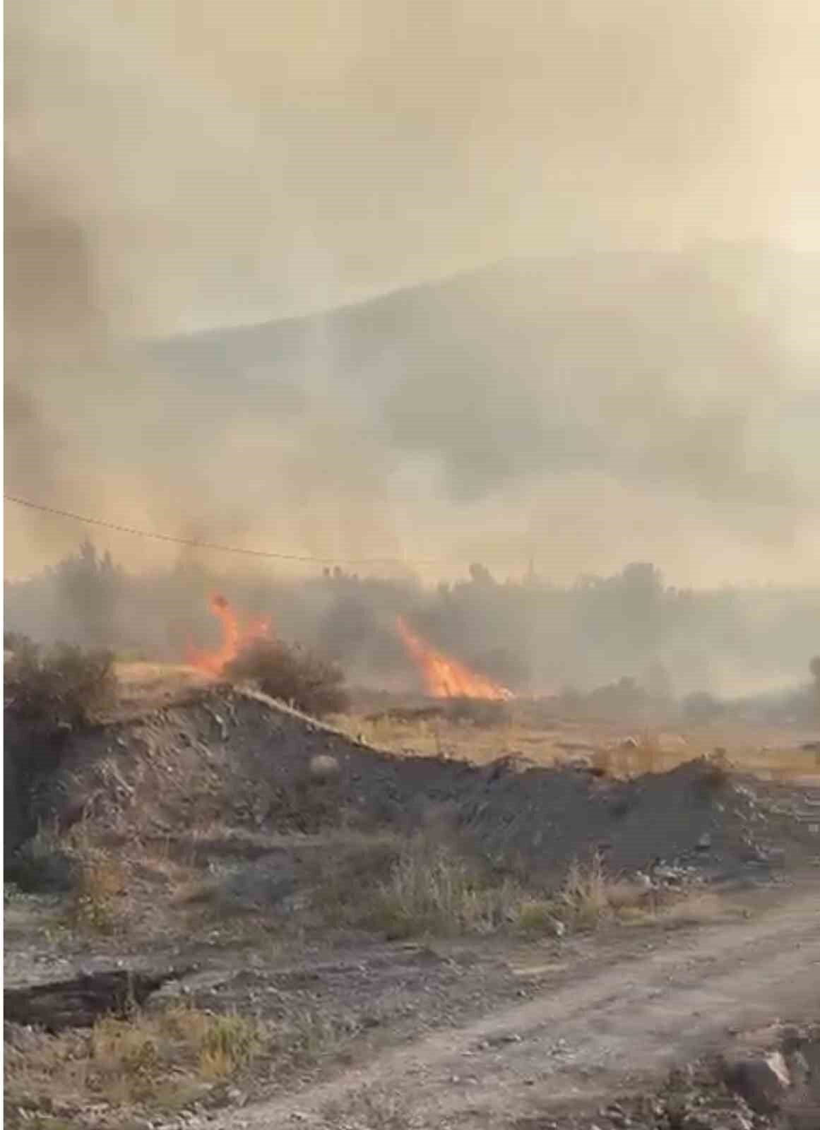 Elazığ’ın Sakabaşı köyünde çıkan örtü yangını söndürüldü. Edinilen bilgiye göre,