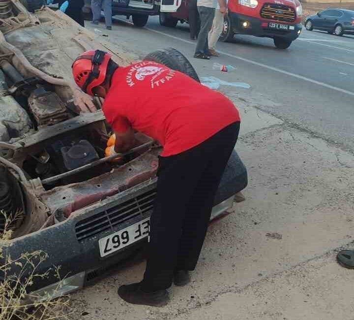 Elazığ’da otomobilin takla atması sonucu meydana gelen kazada, 6 kişi