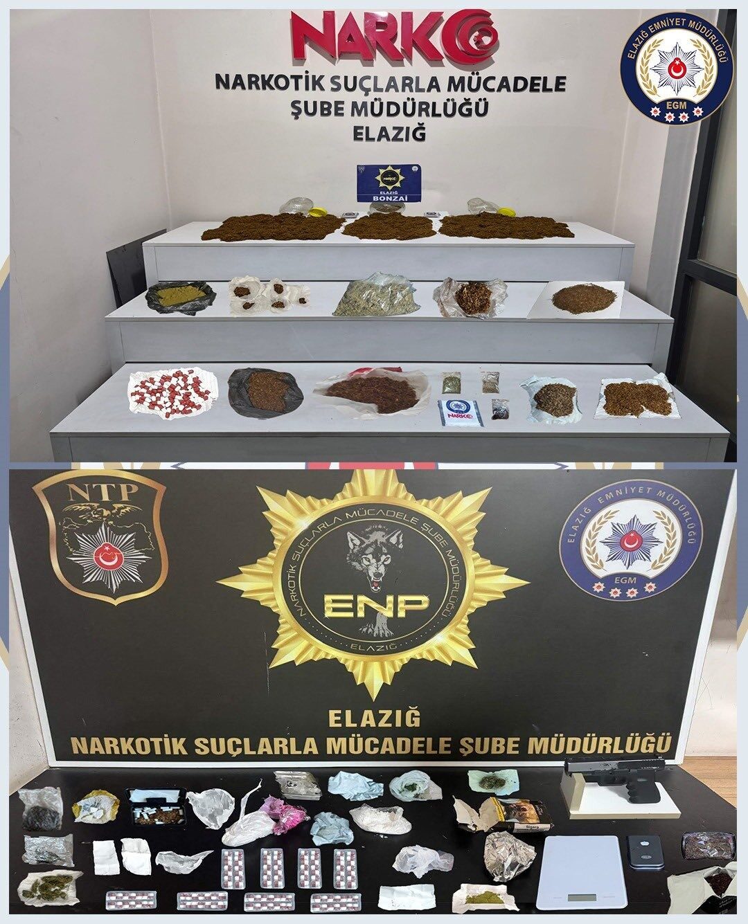 Elazığ’da polis ekipleri tarafından gerçekleştirilen uyuşturucu operasyonunda, 5 şüpheli tutuklanırken