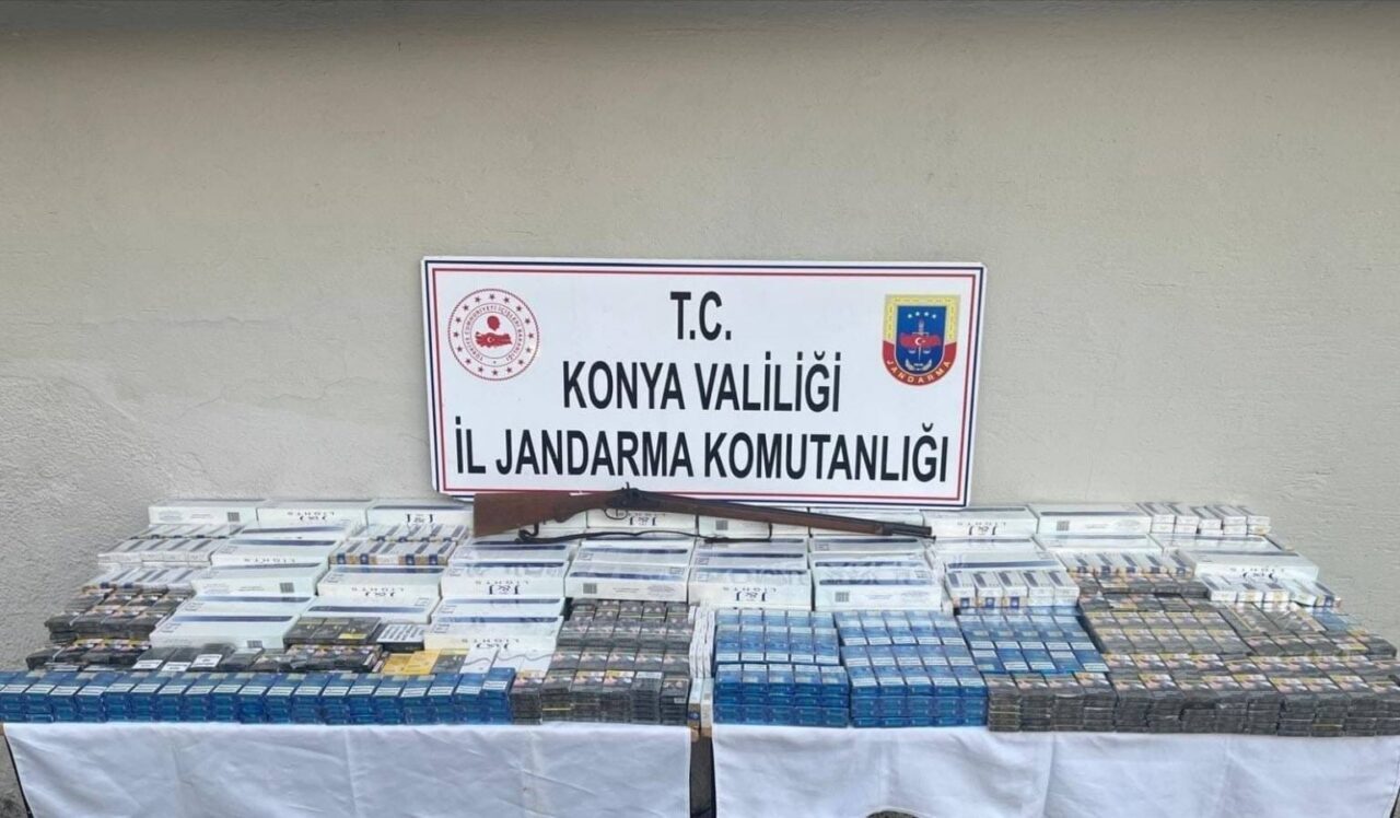 Konya’nın Ereğli ilçesinde jandarma ekiplerinin farklı adreslere yaptığı operasyonlarda çok
