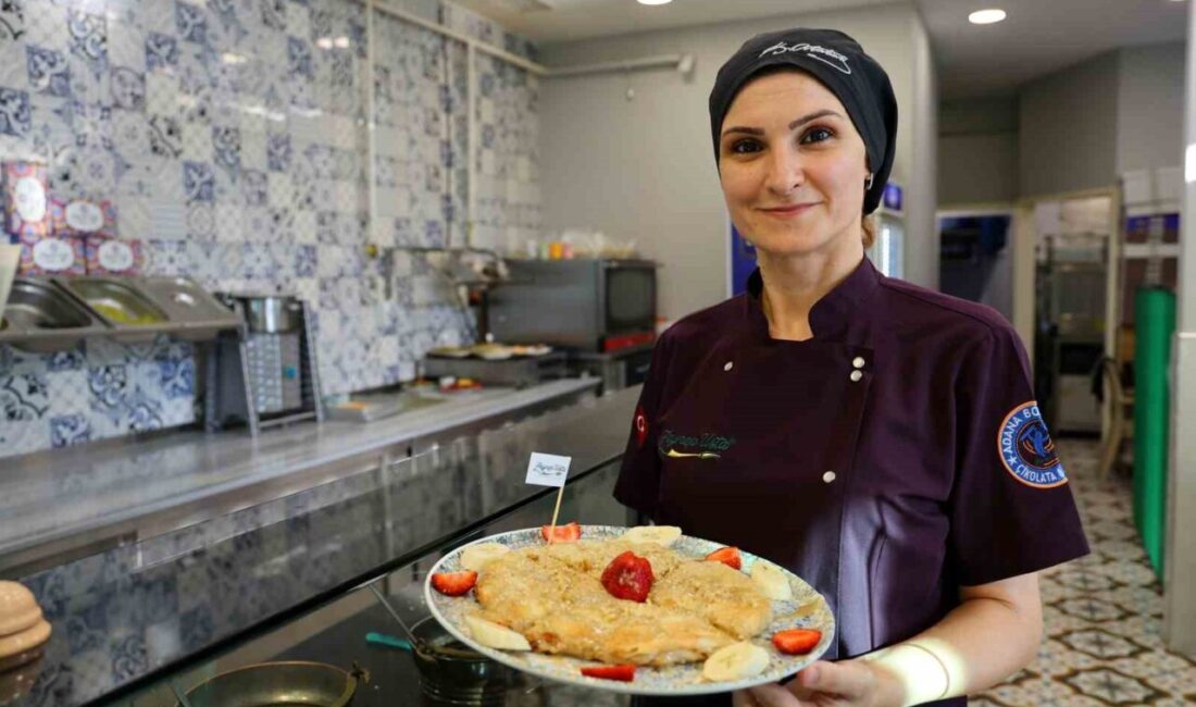 Adanalı tatlıcının, eşinin damak zevkinden yola çıkarak hazırladığı ballı, tahinli,