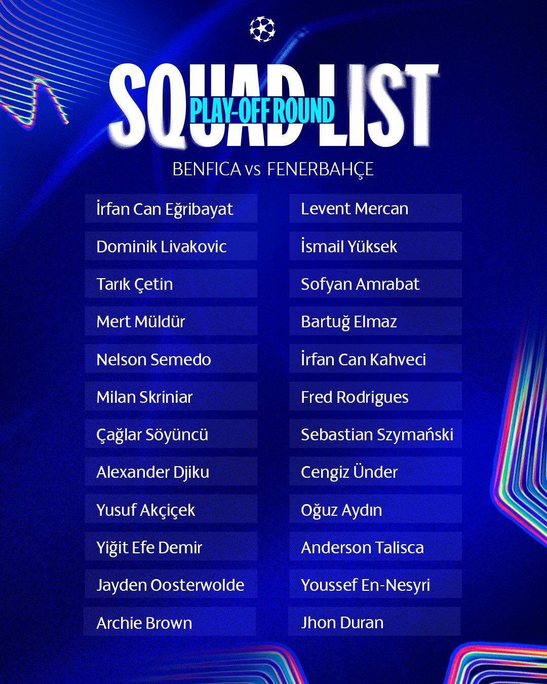 Fenerbahçe’nin, UEFA Şampiyonlar Ligi Play-Off Turu rövanş maçında Portekiz temsilcisi