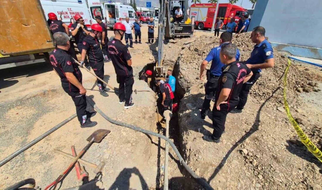 Kahramanmaraş’ta altyapı çalışmaları sırasında göçük meydana geldi, altta kalan işçi