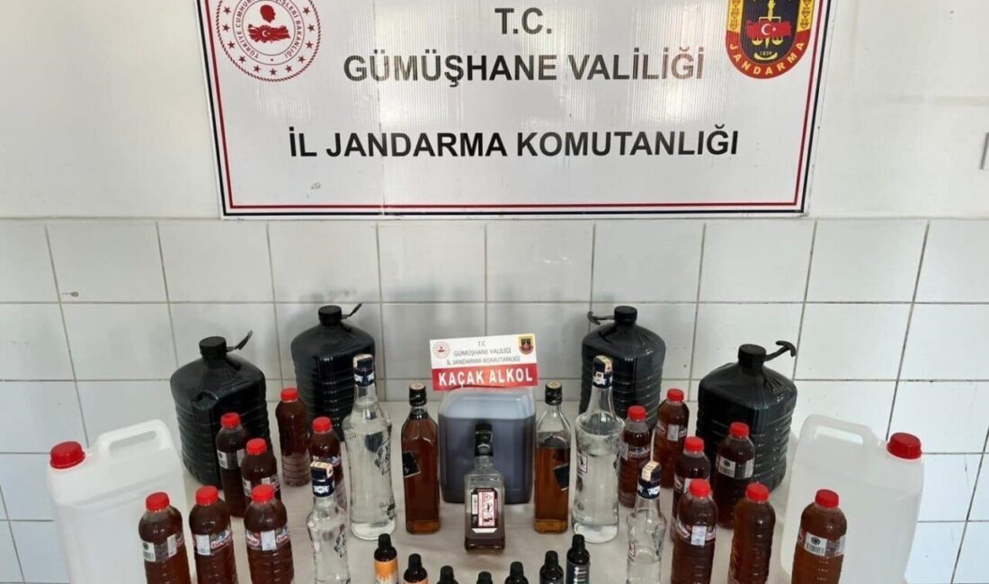 Gümüşhane’nin Kelkit ilçesinde jandarma ekiplerince düzenlenen operasyonda 30 litre etil