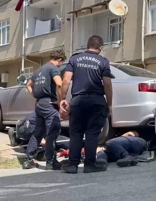 İstanbul Arnavutköy’de park halindeki otomobilin motor bölümüne giren yavru kedi,